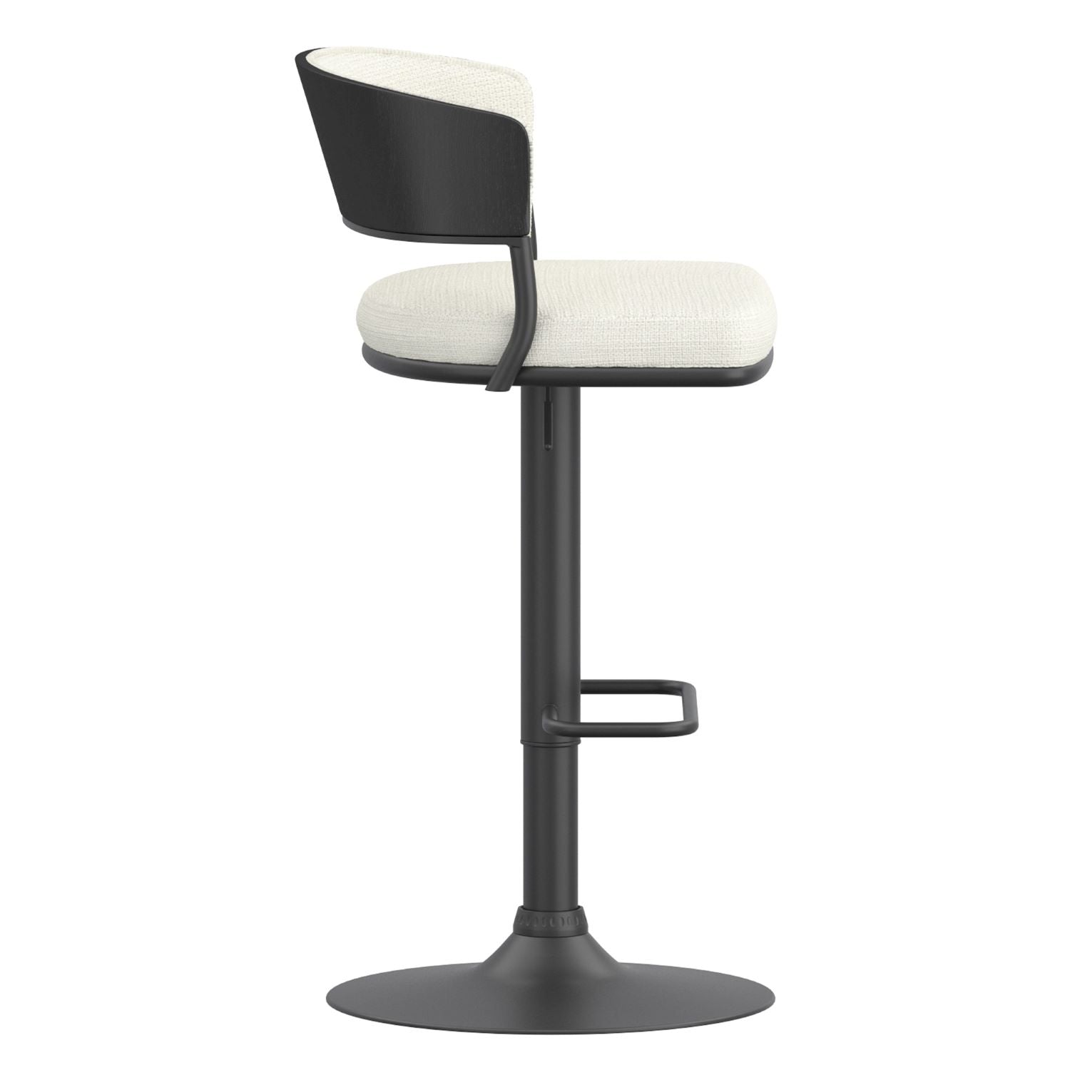 Kazan Adjustable Air-Lift Stool in Ivory Set Of 2 203-904IV