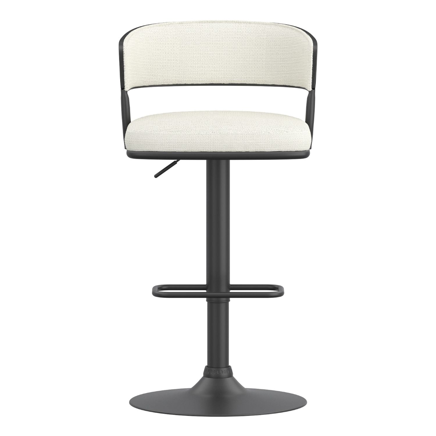 Kazan Adjustable Air-Lift Stool in Ivory Set Of 2 203-904IV