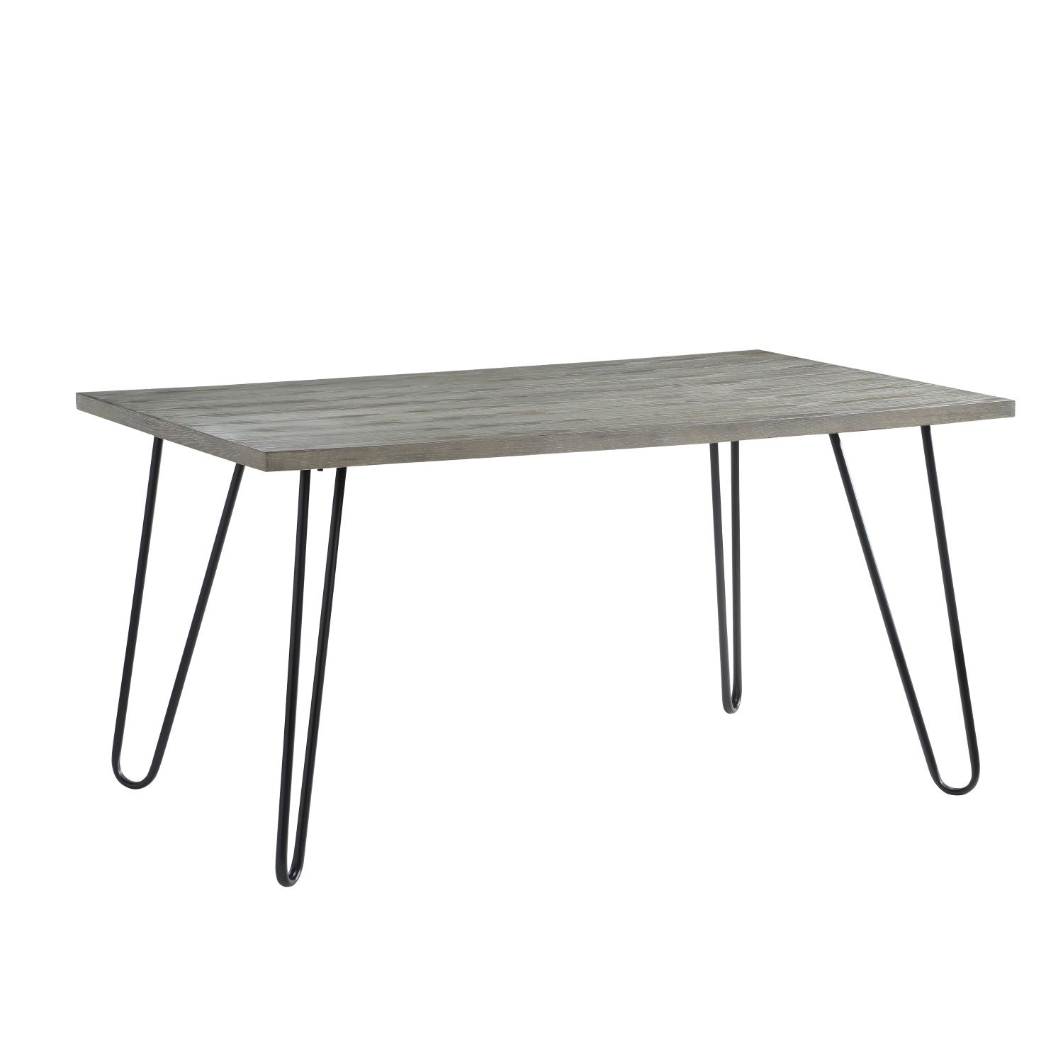 Keene Light Grey Dining Table with Black Metal Leg 5817