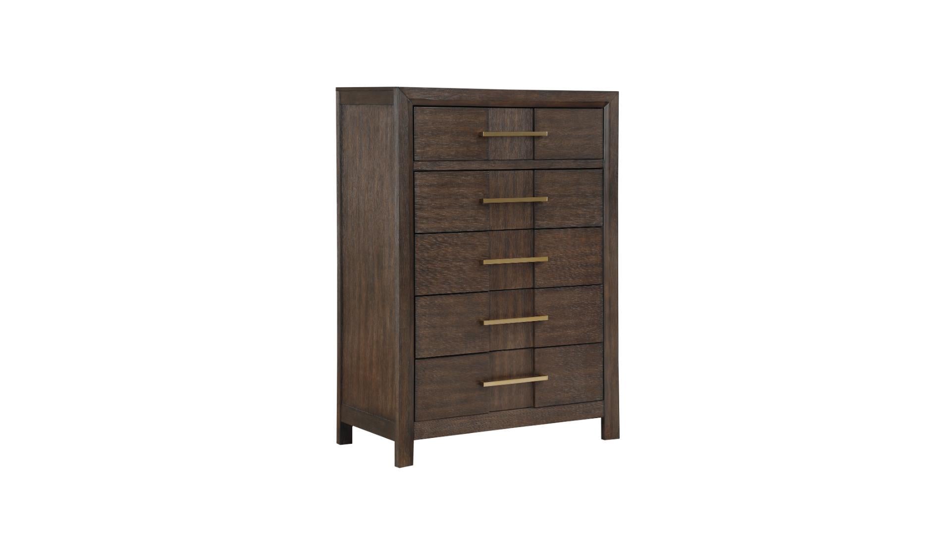 Kenzo Dark Walnut 5 Drawer Chest 1441