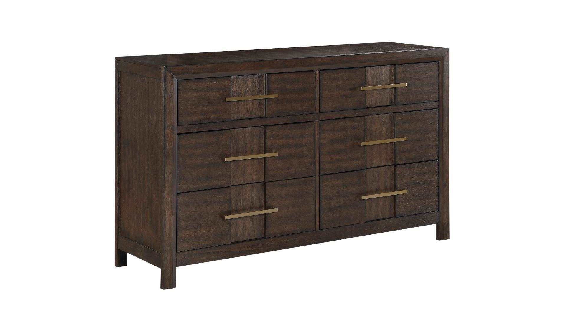 Kenzo Dark Walnut Dresser & Mirror 1441