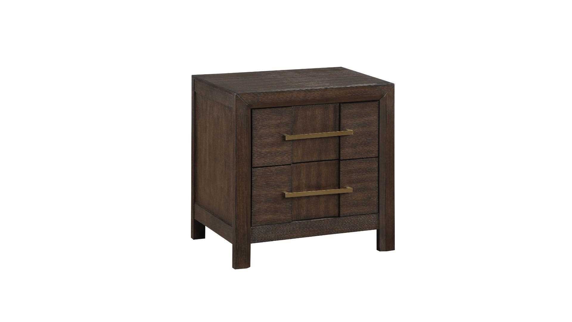 Kenzo Dark Walnut 2 Drawer Night Stand 1441