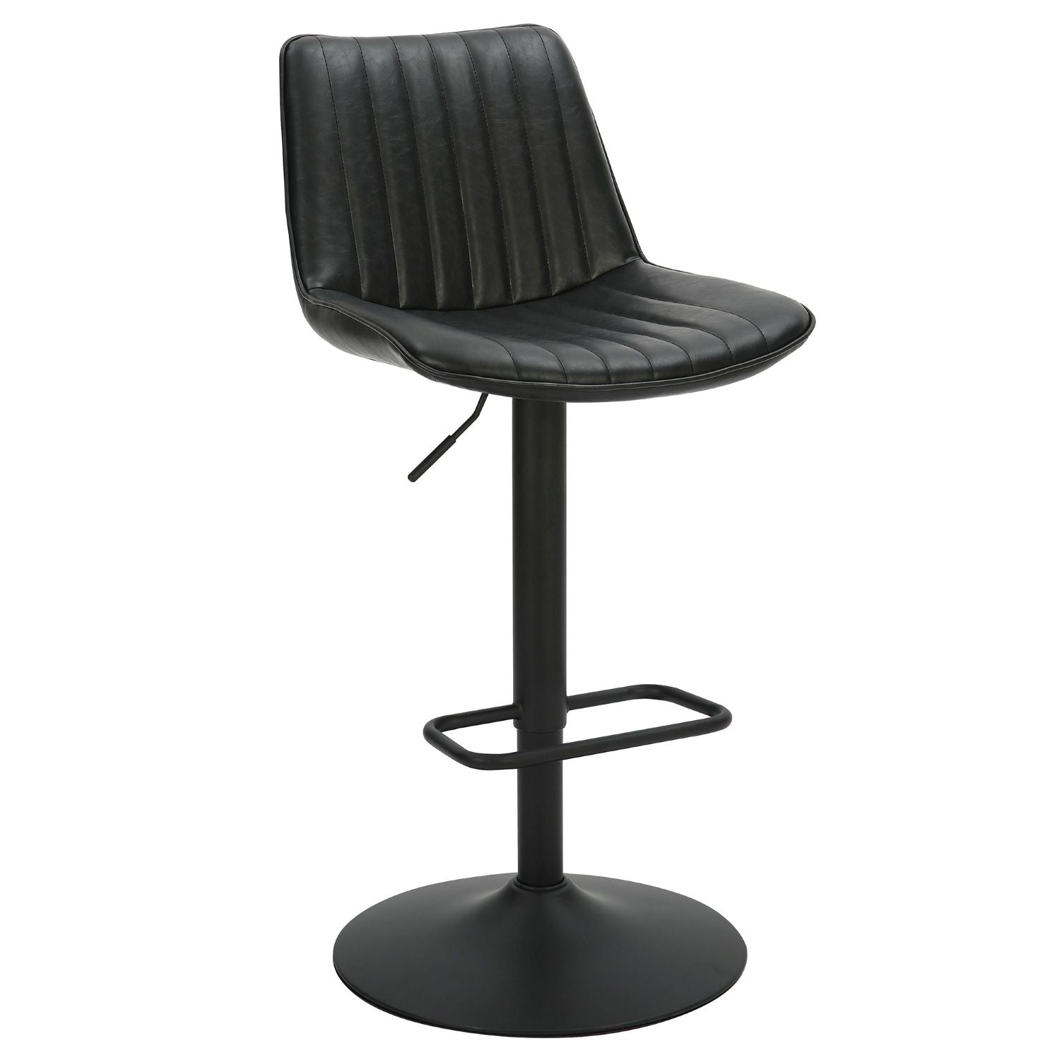 Kosi Adjustable Air-Lift Stool Set Of 2 in Black 203-190BLK