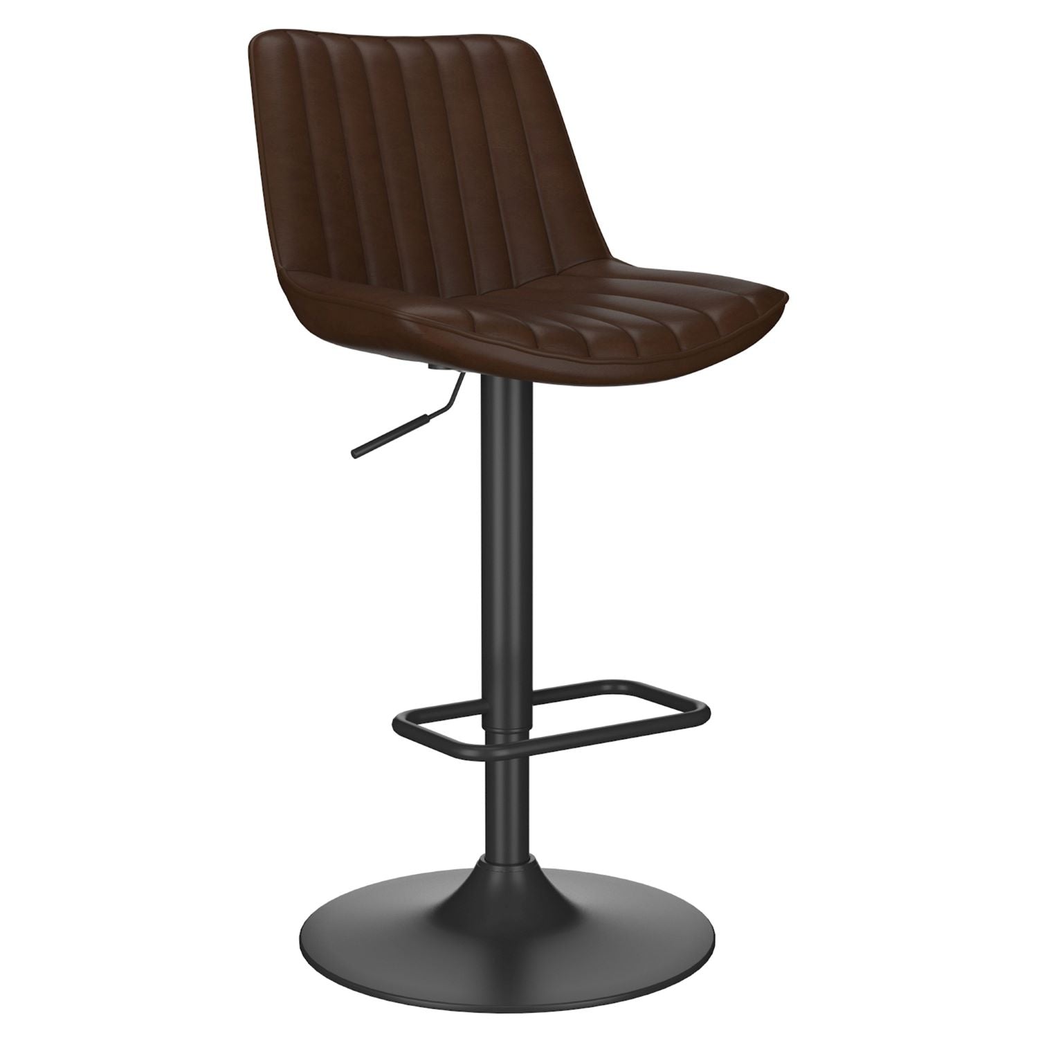Kosi Adjustable Air-Lift Stool Set Of 2 in Brown 203-190BN