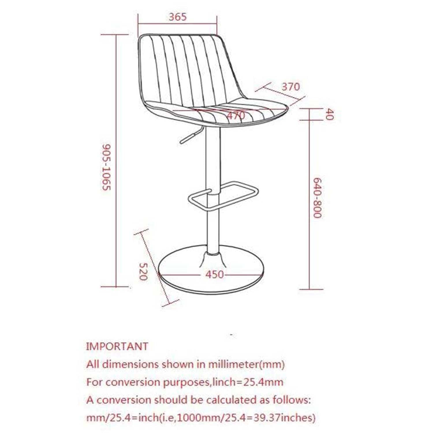 Kosi Adjustable Air-Lift Stool Set Of 2 in Brown 203-190BN