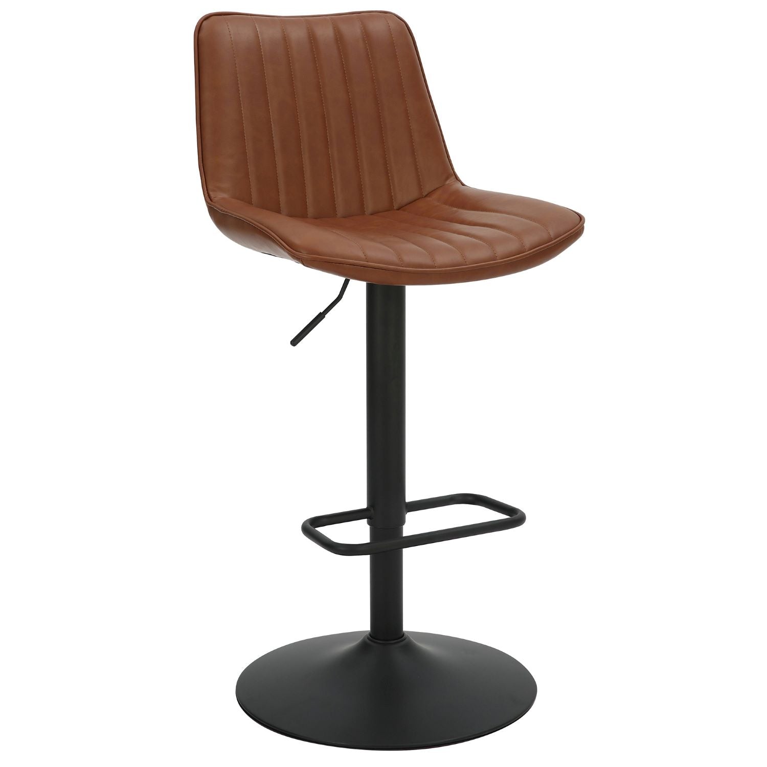 Kosi Adjustable Air-Lift Stool Set Of 2 in Saddle 203-190SD