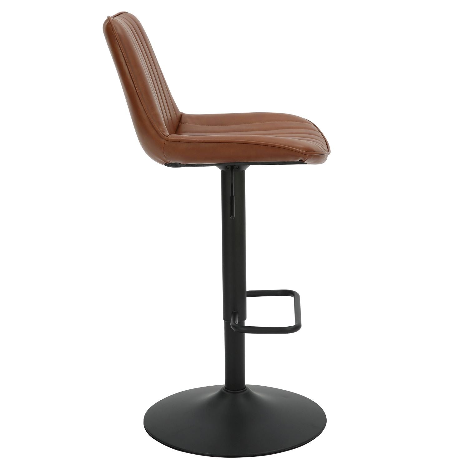 Kosi Adjustable Air-Lift Stool Set Of 2 in Saddle 203-190SD