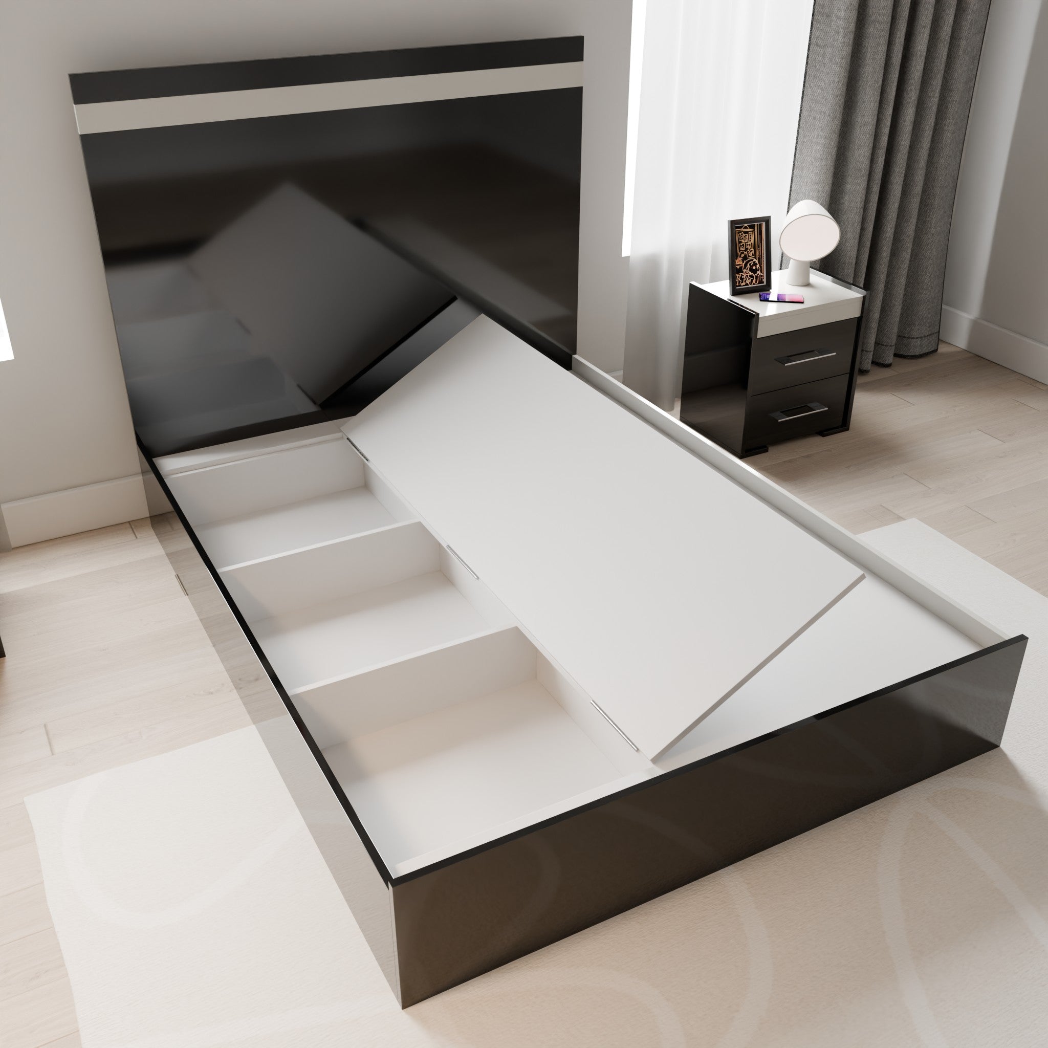 Lester Canadian Made Italian Style Lacquer Bed