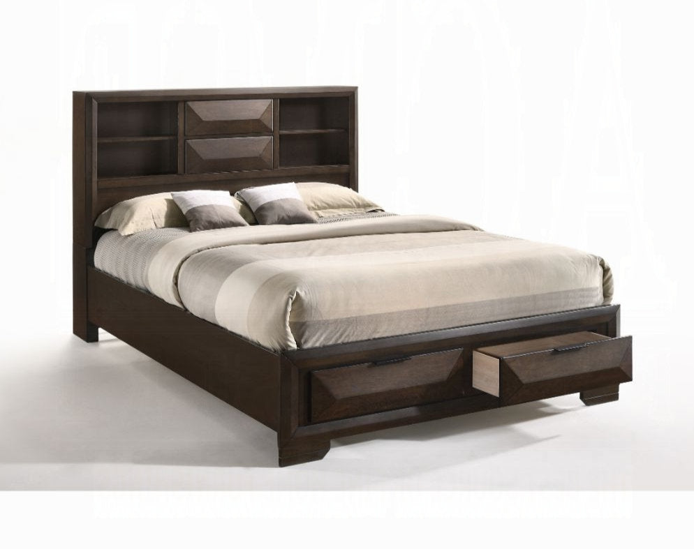 Laura Espresso Wooden Bed