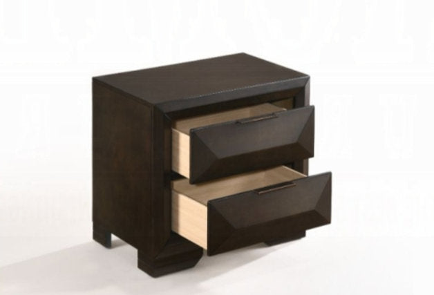 Laura Espresso Wooden Night Stand