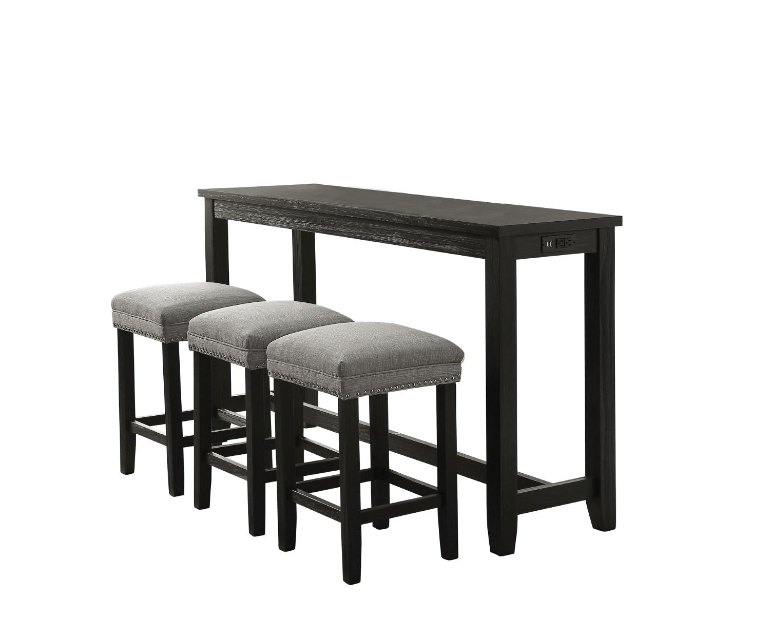 Lexi 4Pc Counter Height Dining Set Black 5389