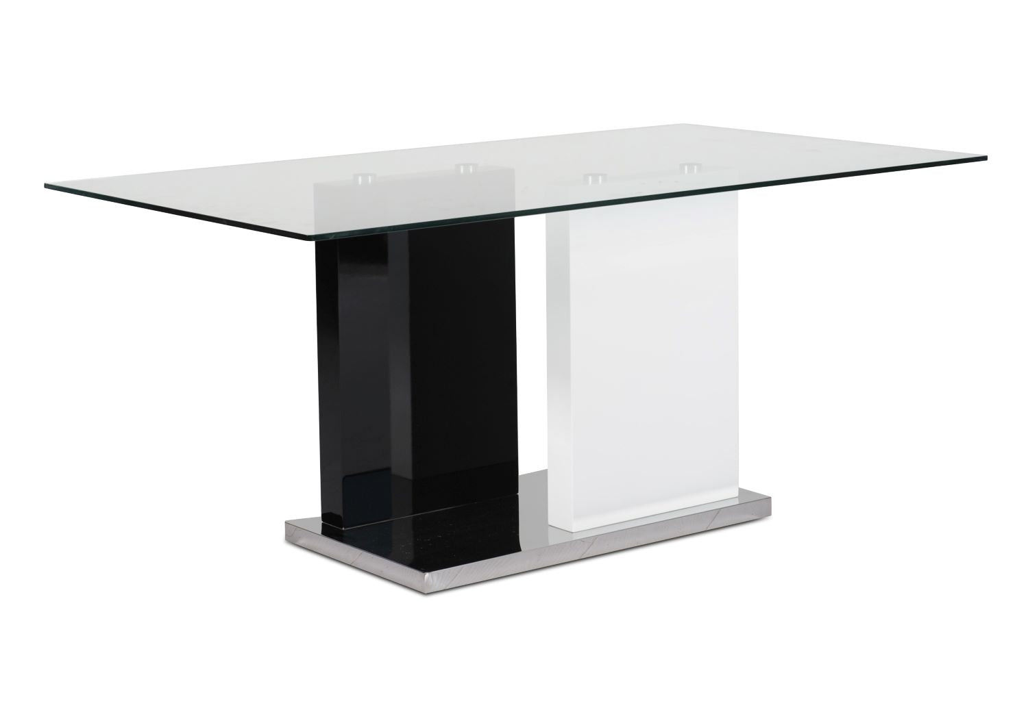 Libra Glass Dining Set With White Chairs 6848-67 / 738S1