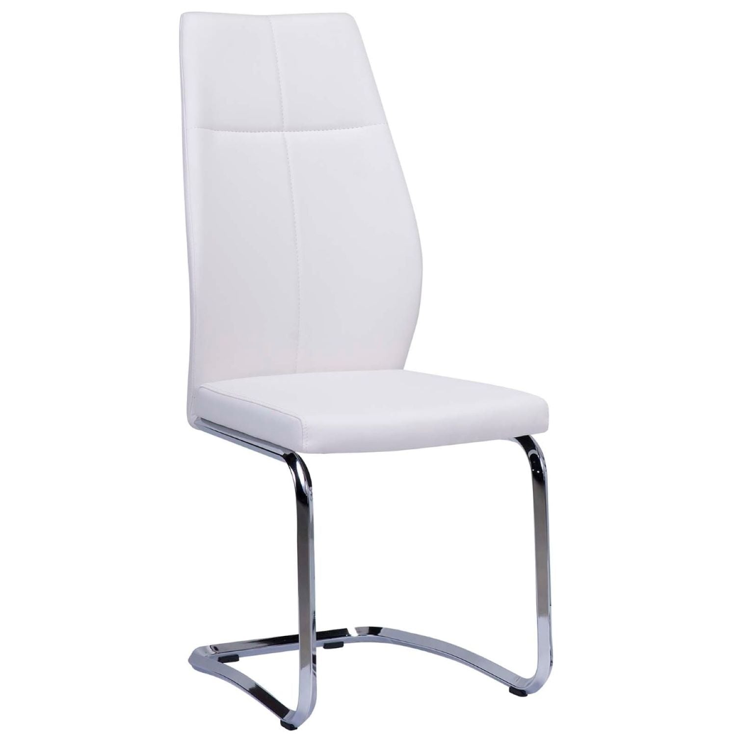 Libra Glass Dining Set With White Chairs 6848-67 / 738S1