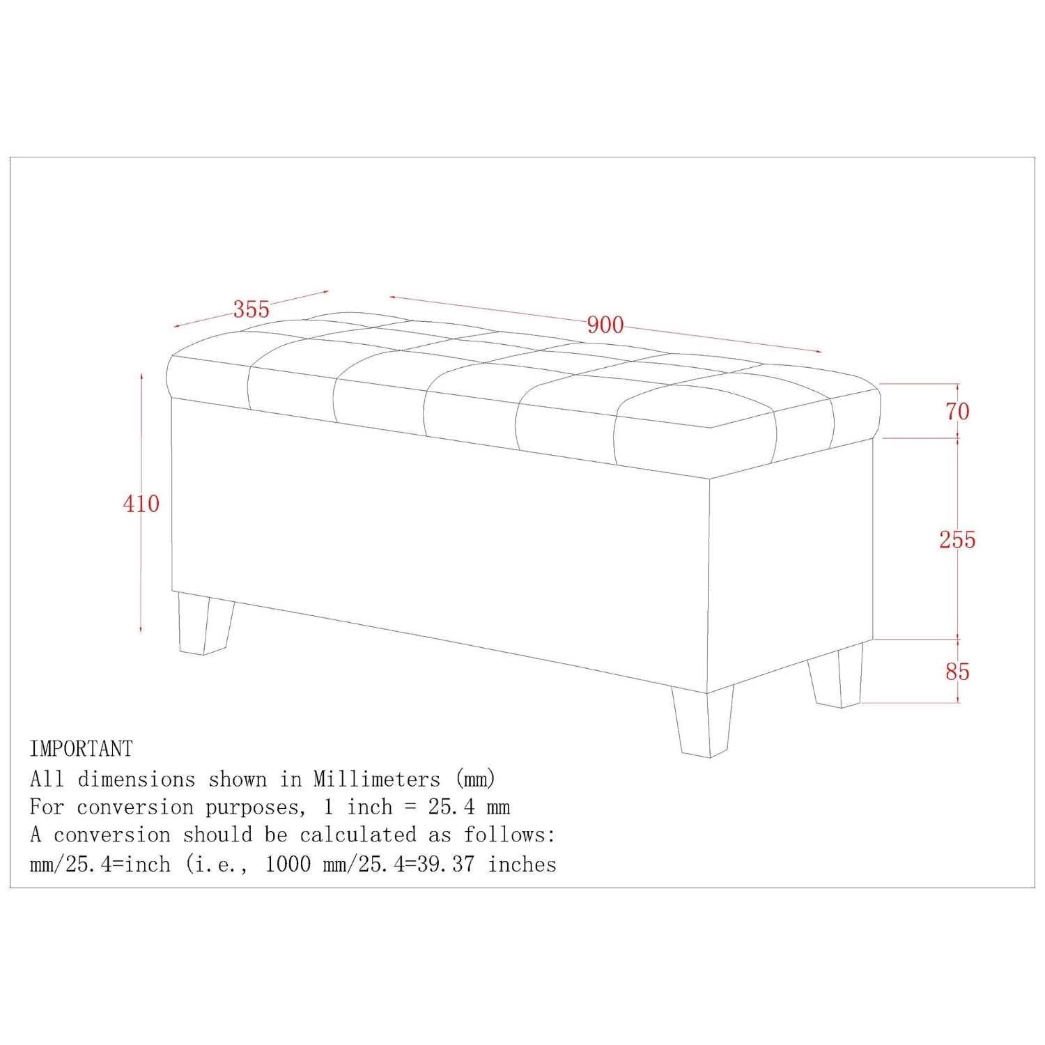 Lila Rectangular Storage Ottoman in Beige 402-777BG