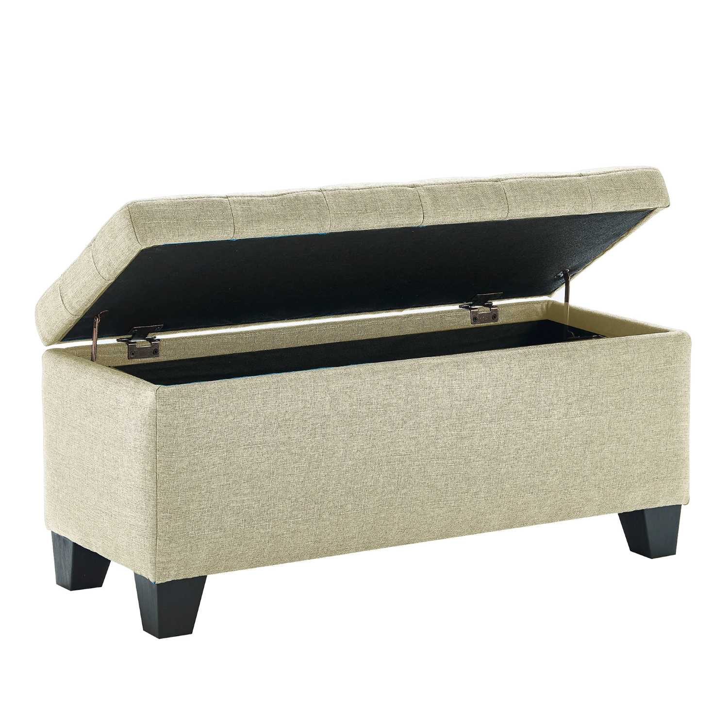 Lila Rectangular Storage Ottoman in Beige 402-777BG