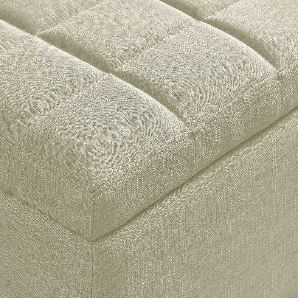Lila Rectangular Storage Ottoman in Beige 402-777BG