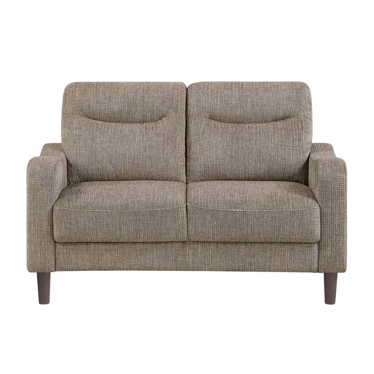 Linden Chenille Fabric Brown Sofa Set 9180 BRW