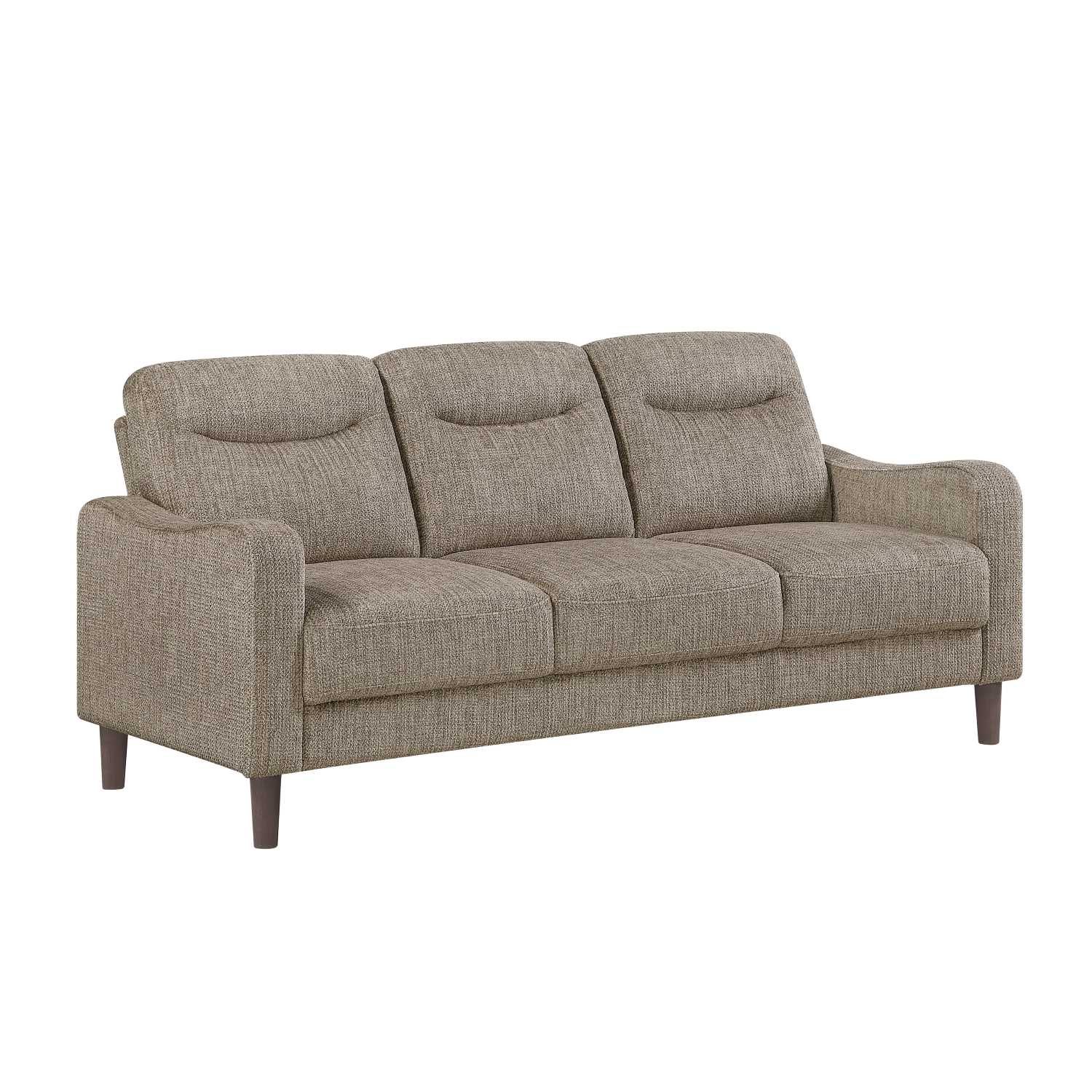 Linden Chenille Fabric Brown Sofa Set 9180 BRW