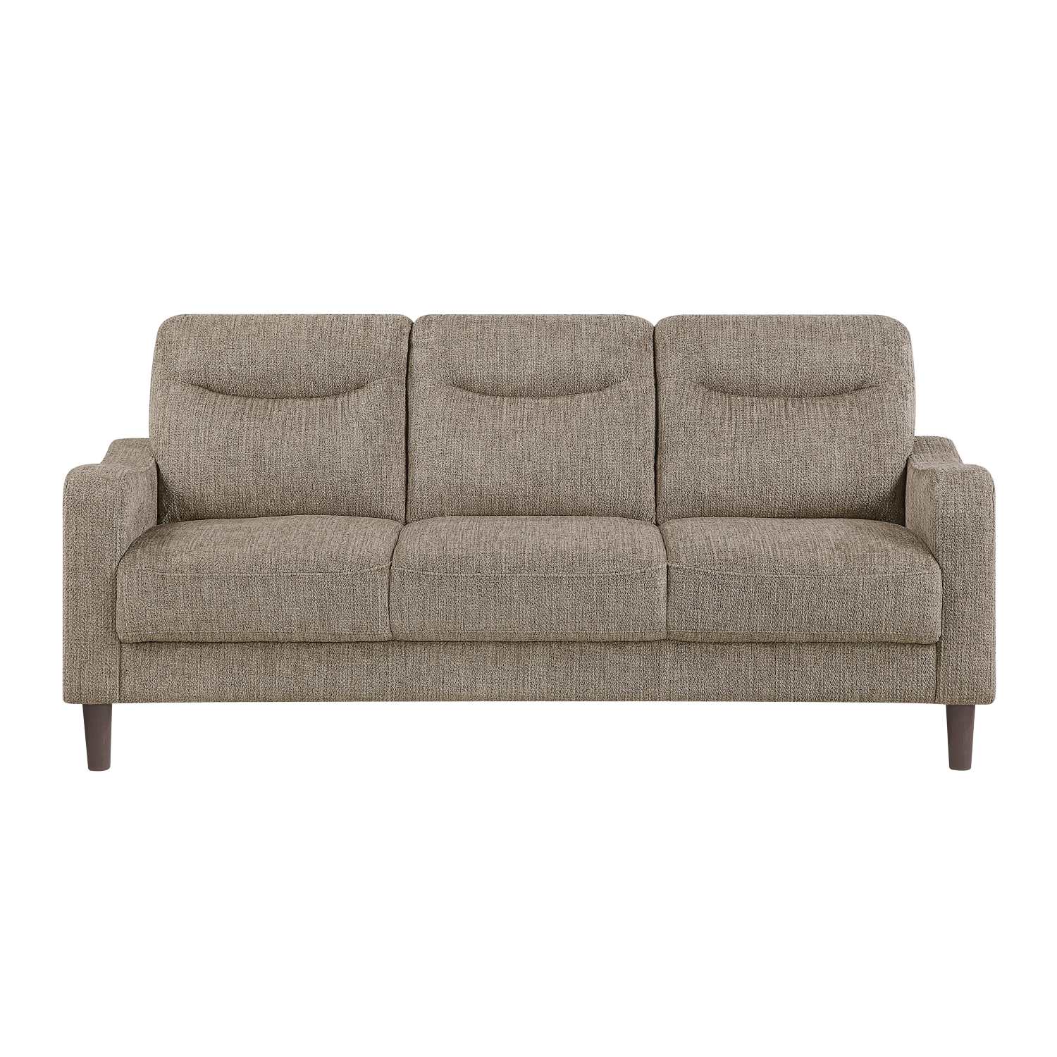 Linden Chenille Fabric Brown Sofa Set 9180 BRW