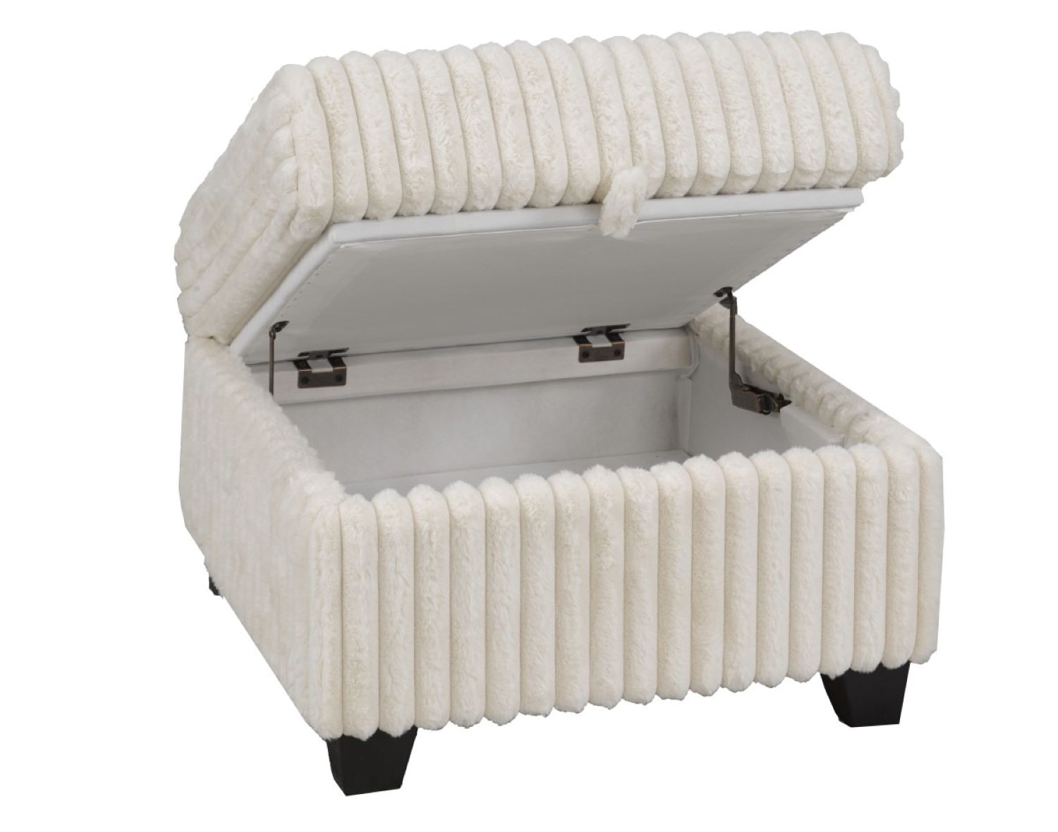 Lotus Corduroy Fabric Modular Storage Sectional Beige 240312