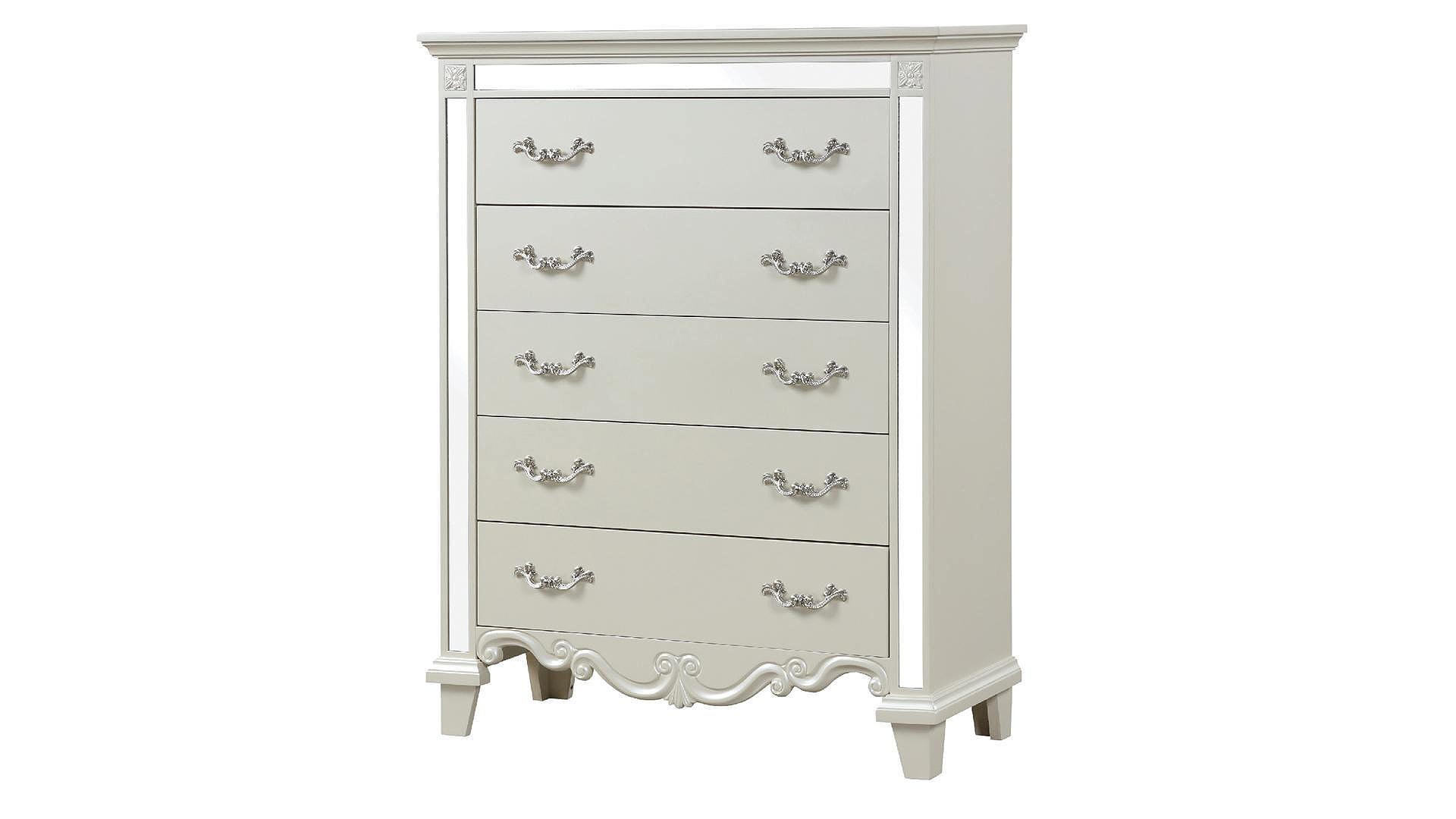 Milan Cream 5 Drawer Chest 1381