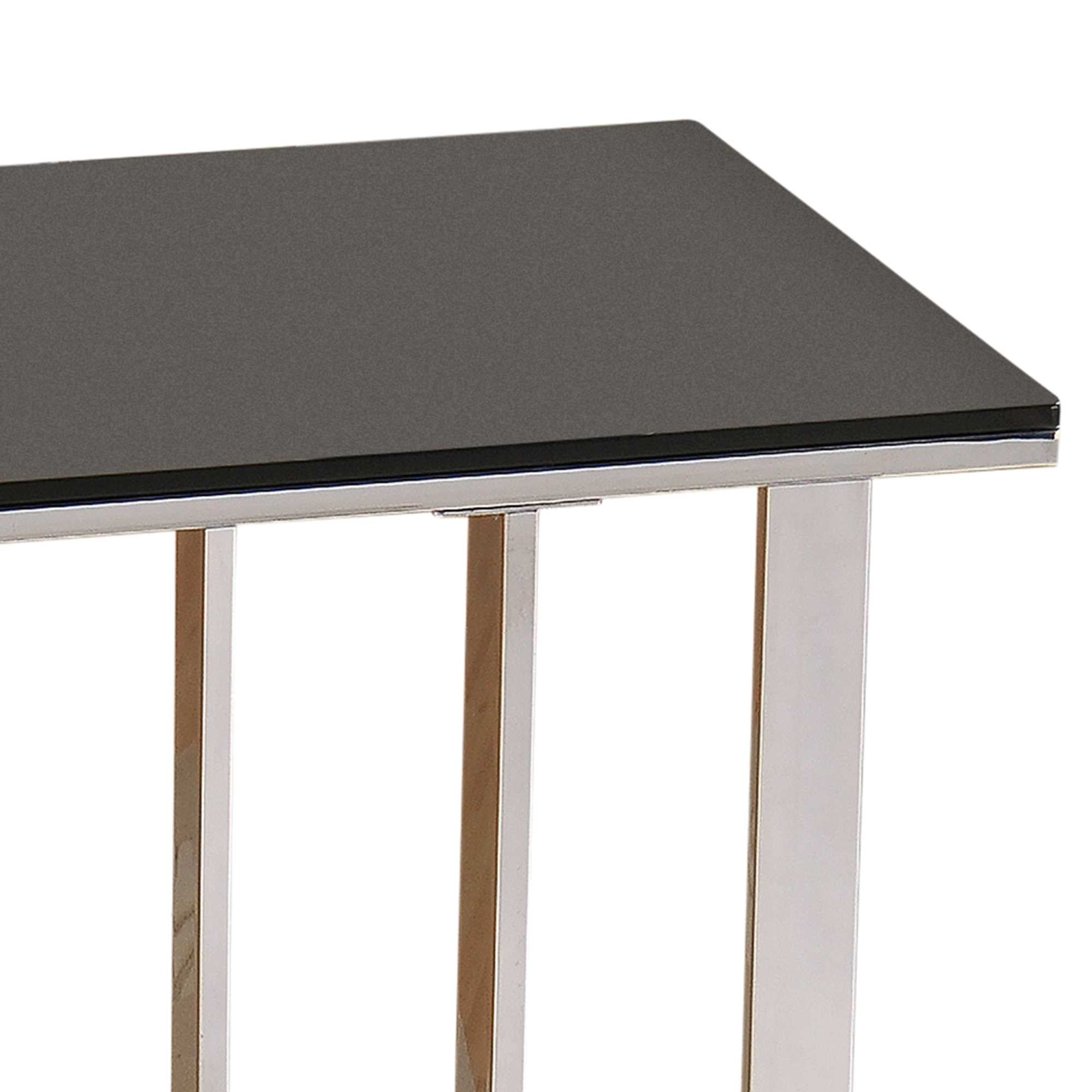 MOD Black Tempered Glass Accent Table