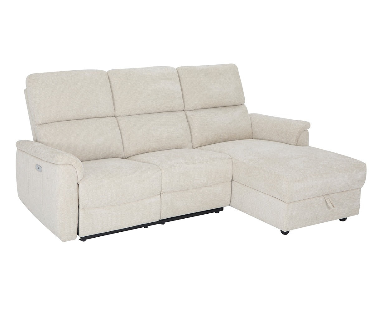 Manoa Power Recliner Sectional with Storage Chaise 60777