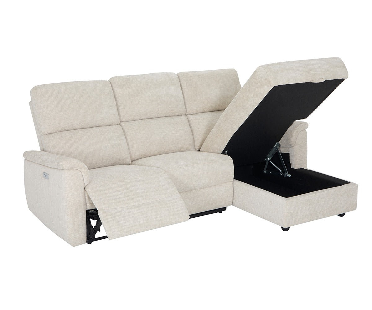 Manoa Power Recliner Sectional with Storage Chaise 60777