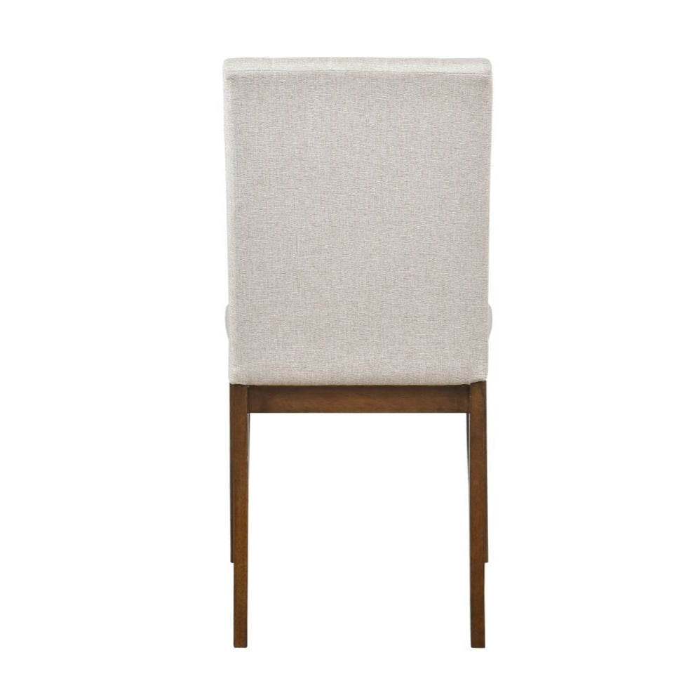Chair with a white cushioned seat and backrest on a white background
