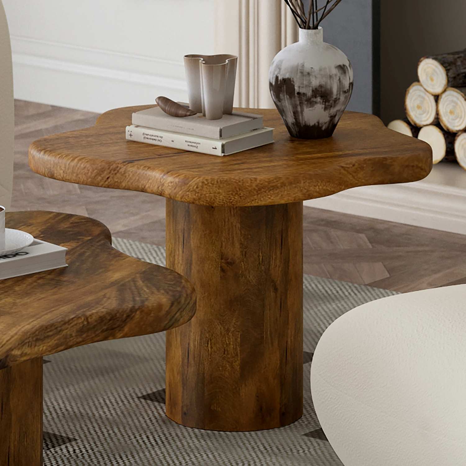 Mayal Wooden Small Coffee Table Walnut 301-149SM_WAL