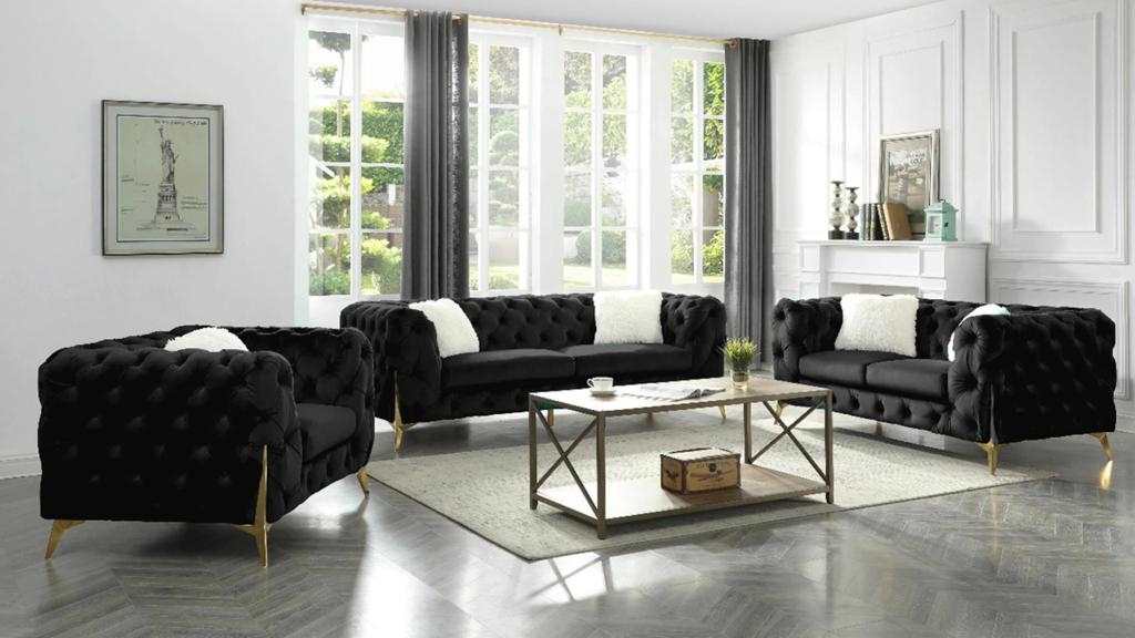 Michelle Modern Sofa Set Black