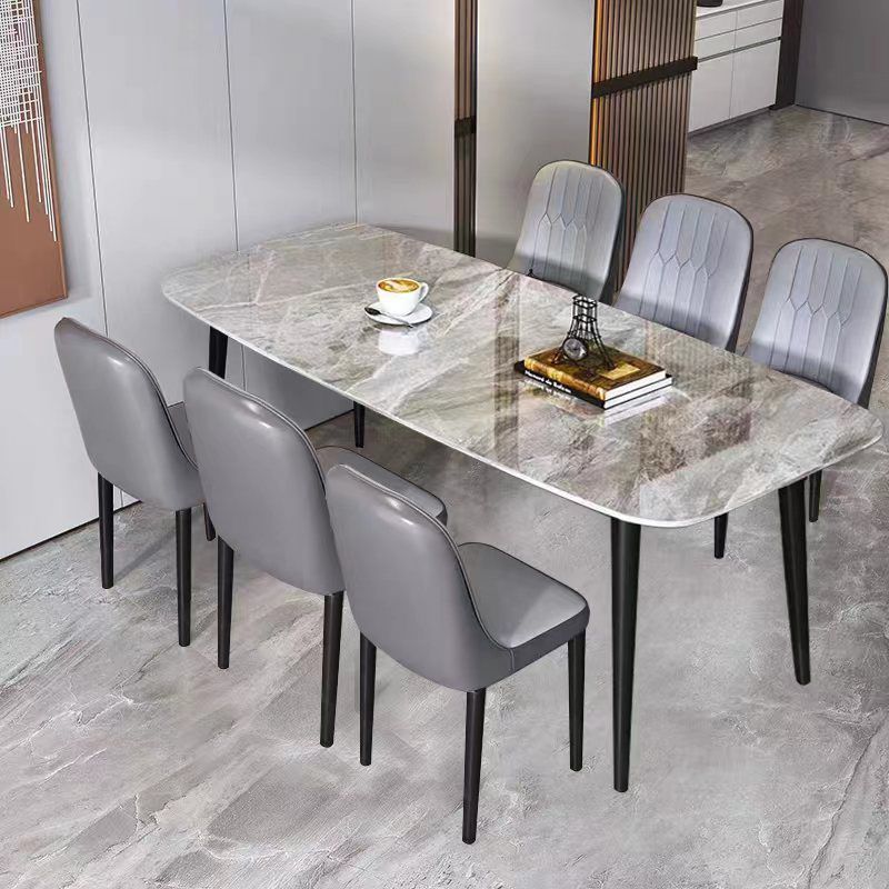 Montero Sintered Stone Grey Dining Table With 6 Chairs