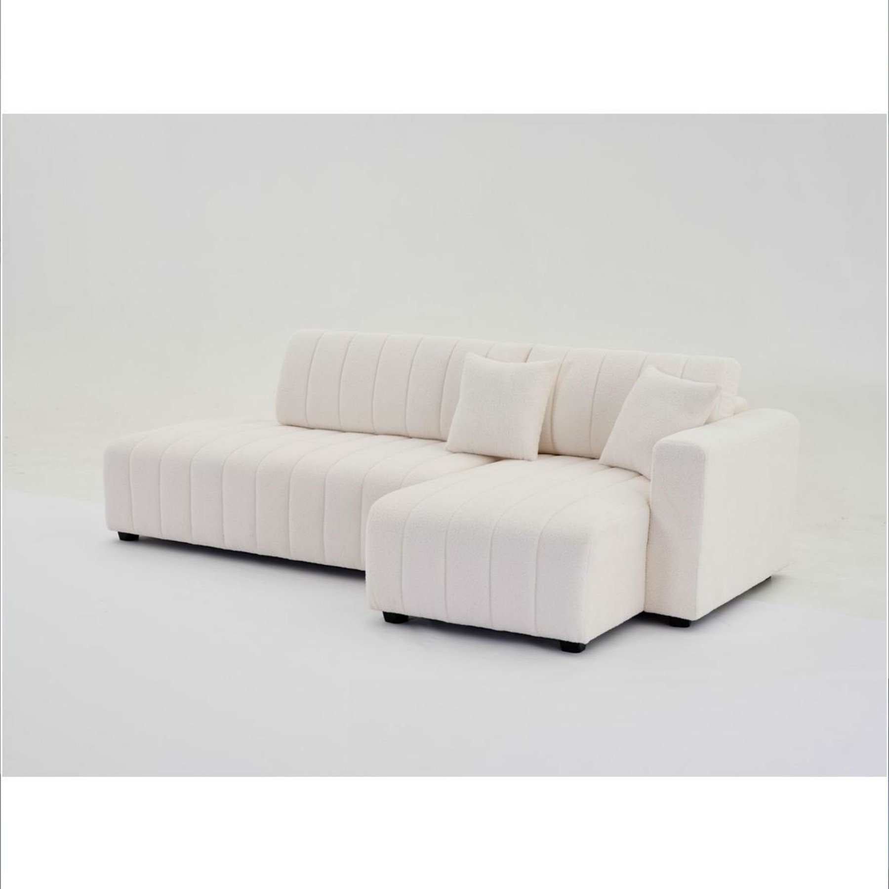 Nest Fabric Sectional Sofa Beige