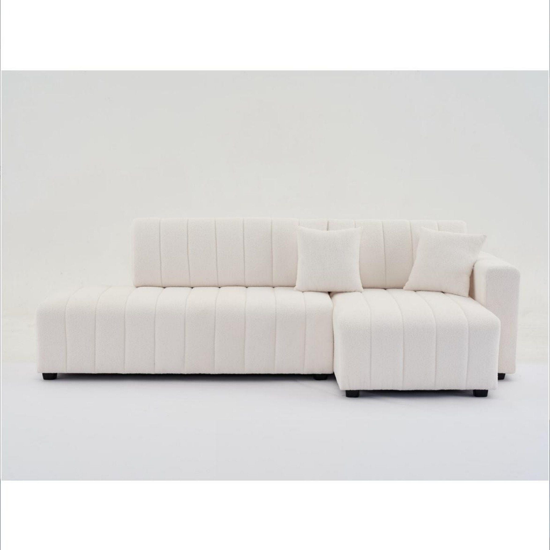 Nest Fabric Sectional Sofa Beige