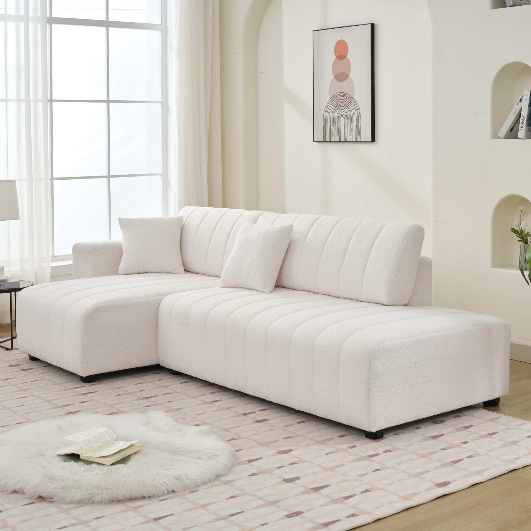 Nest Fabric Sectional Sofa Beige