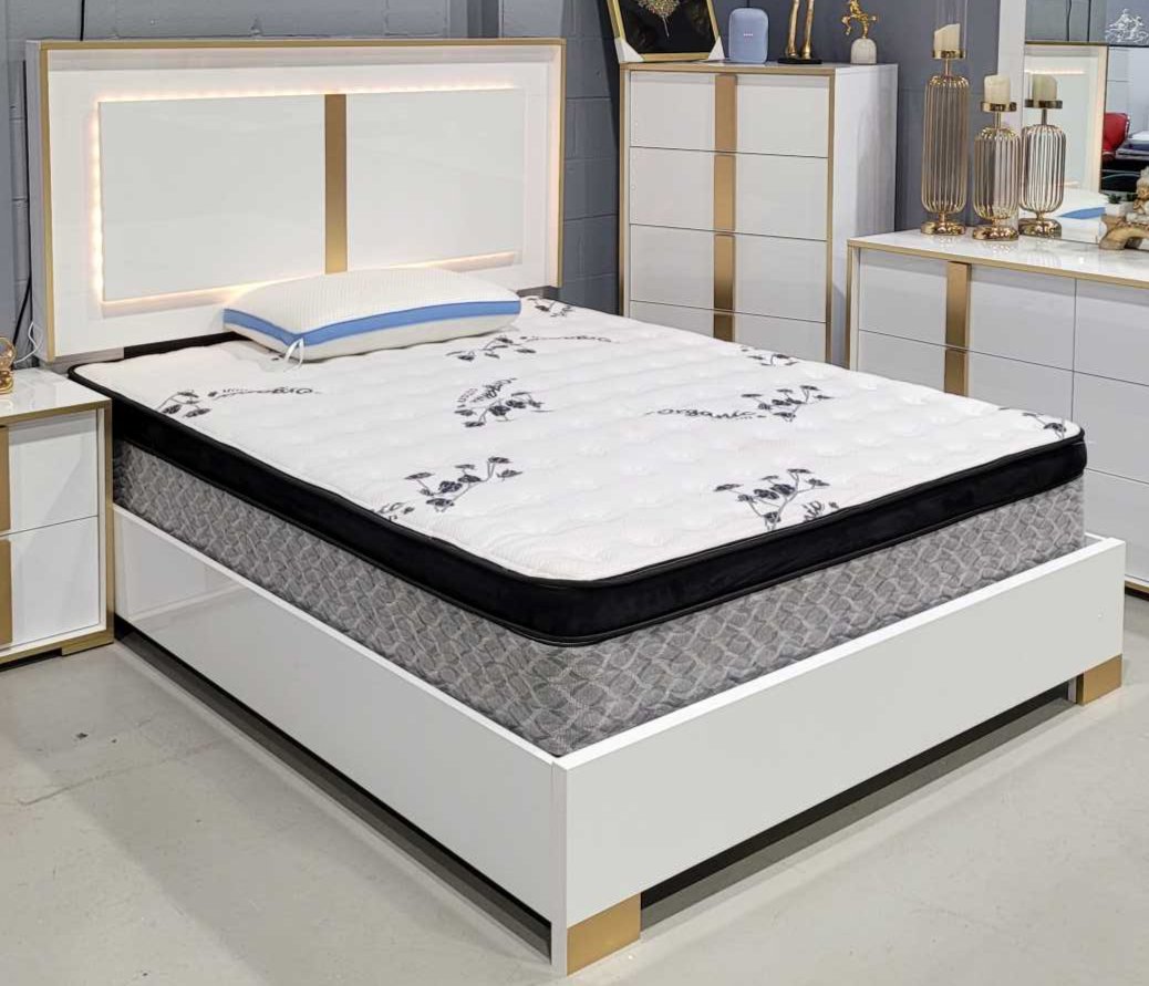 Nora Canadian Made Italian Style Lacquer Bed