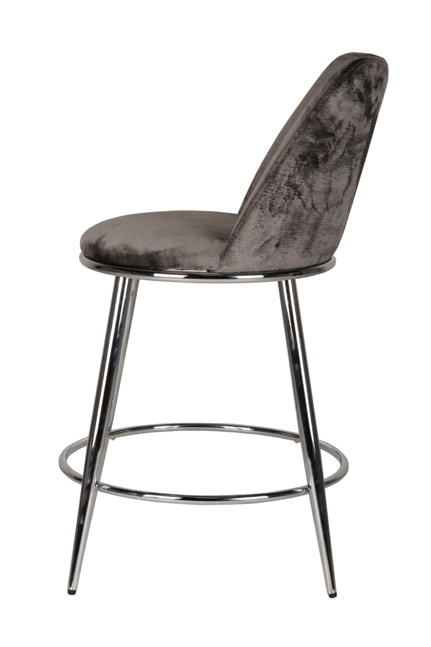 Nova Grey Counter Stool with Chrome Legs Set of 2 24512