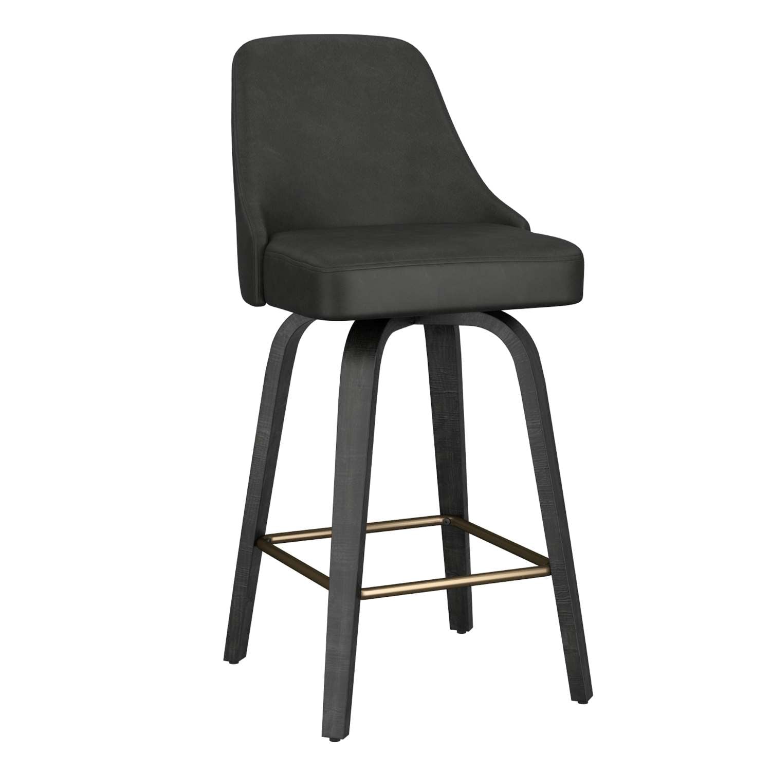 Oakley 26" Charcoal Swivel Counter Stool Set of 2 203-887CH
