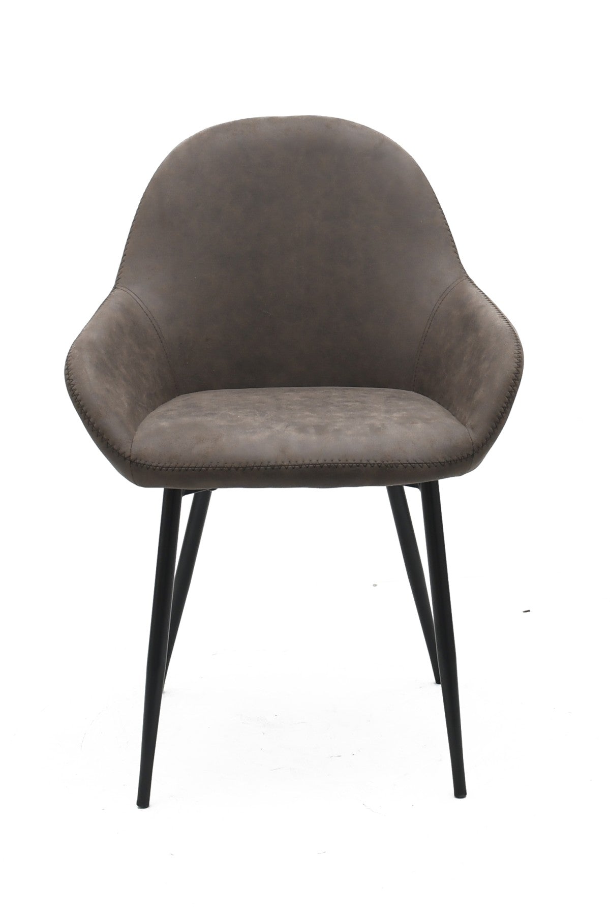 Odessa Dining Chairs in Vintage Brown Fabric Set Of 2 71636