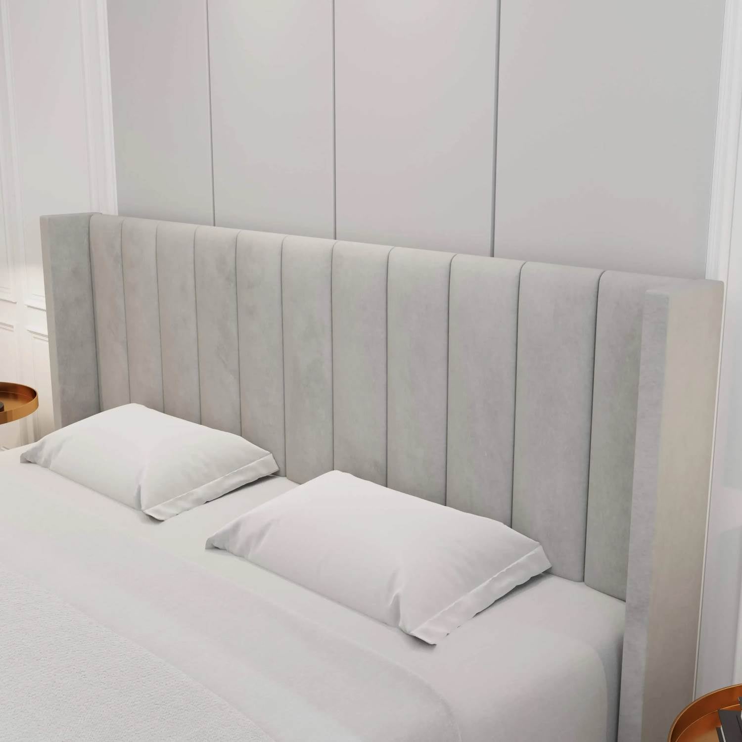 Oliver Hydraulic Lift Platform Storage Bed Light Grey