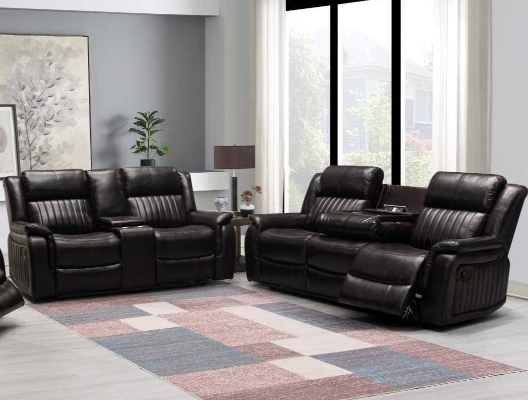 Omega Sofa Collection Brown Air Leather