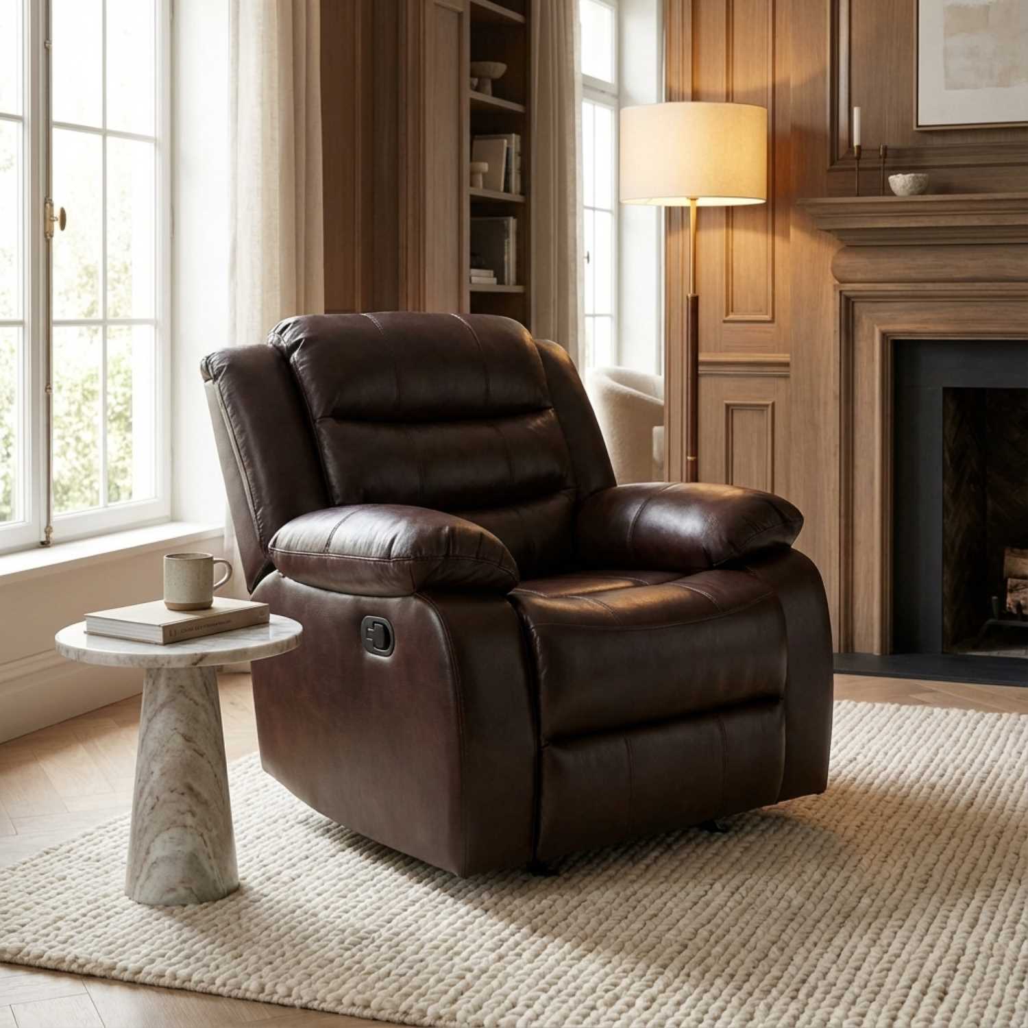 Onyx Prestige Air Leather Manual Recliner Chair