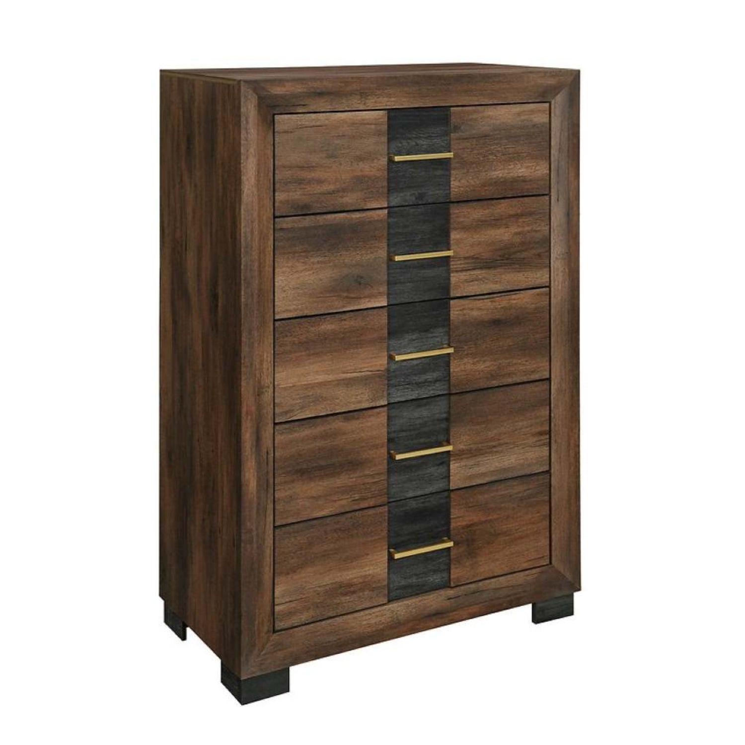 Optimus Wooden Chest Dark Brown & Walnut