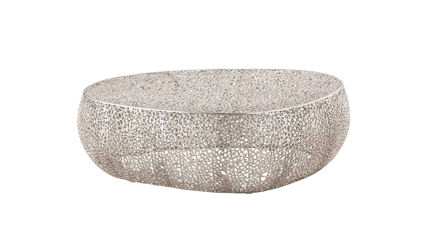 Oval Coffee Table Silver 3601