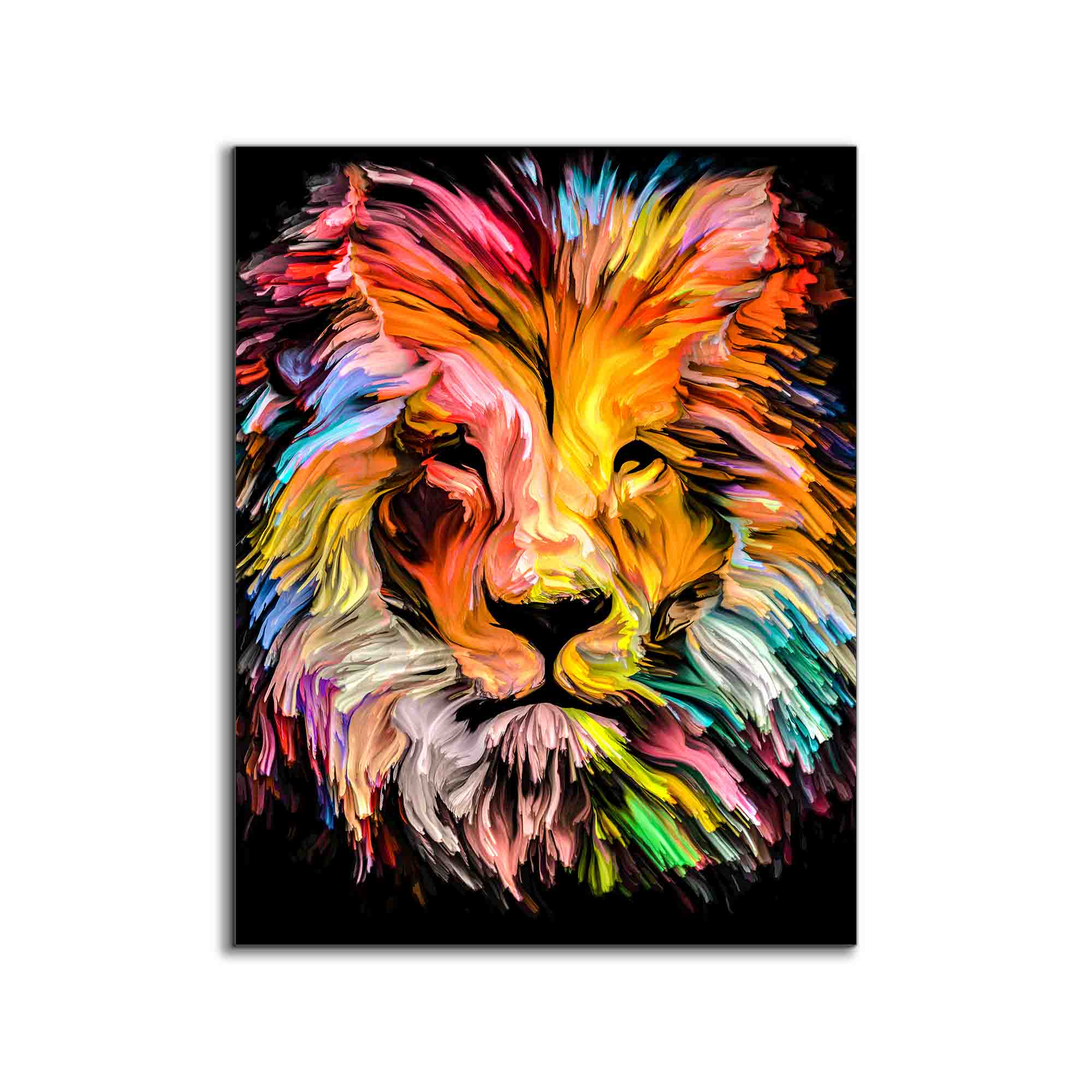 Painted Lion Canvas Art 36" x 48"