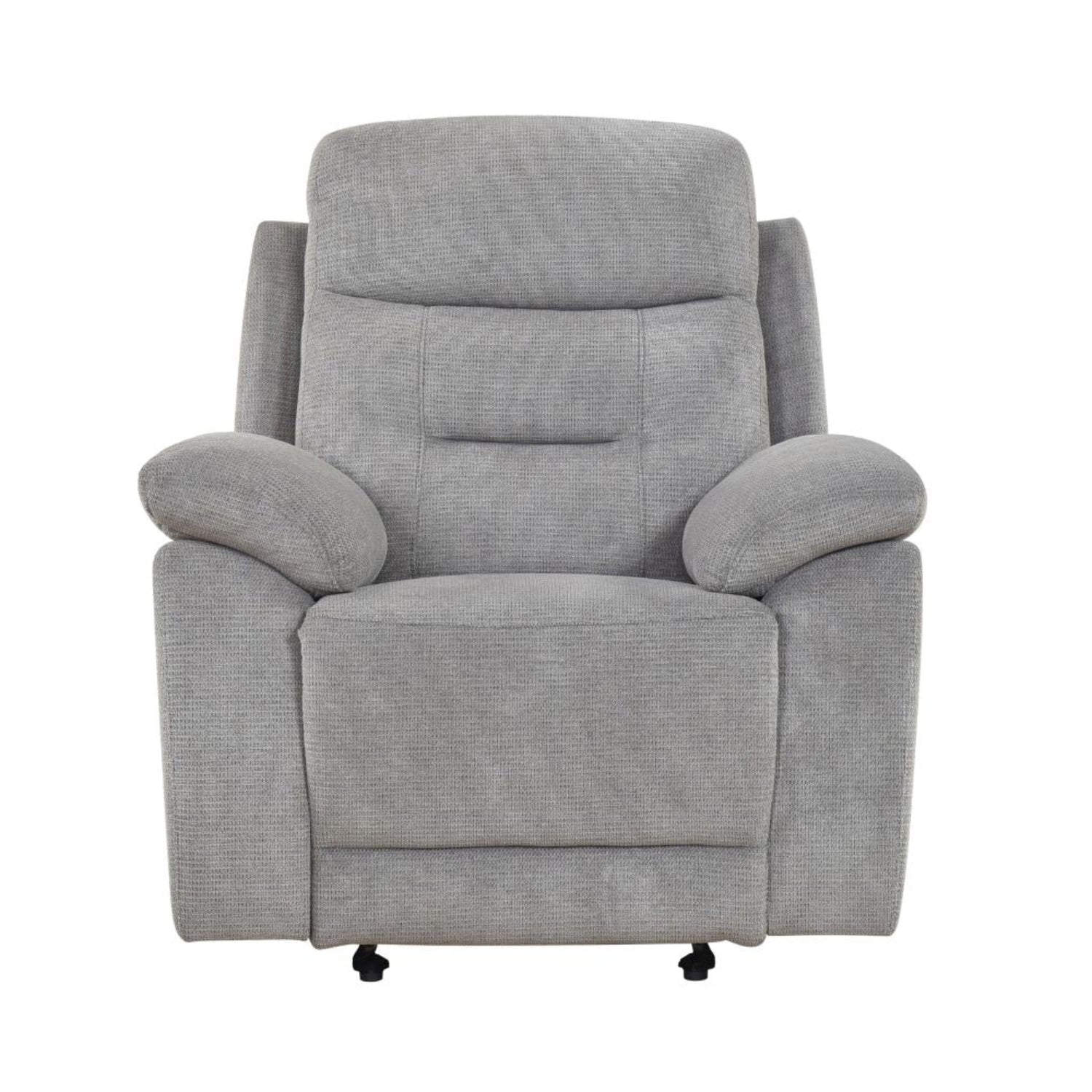 Perris Manual Woven Fabric Recliner Sofa Set Pewter 9146PWT