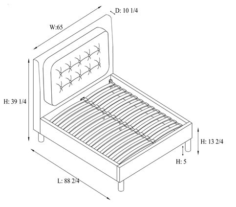 Platform Bed Teal ZX-363 TL