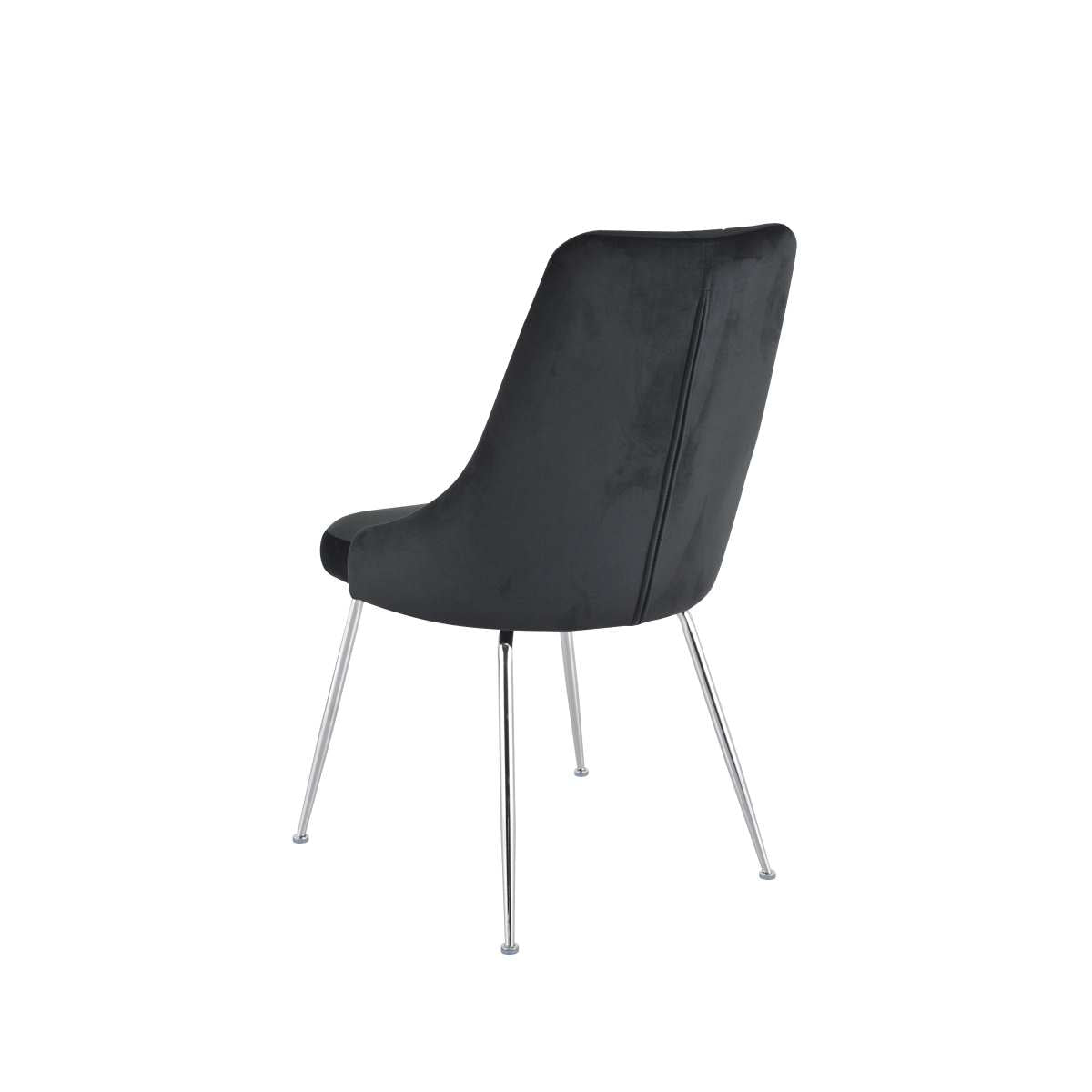 Plumeria Chairs Set Of 2 Black With Chrome Legs 1321
