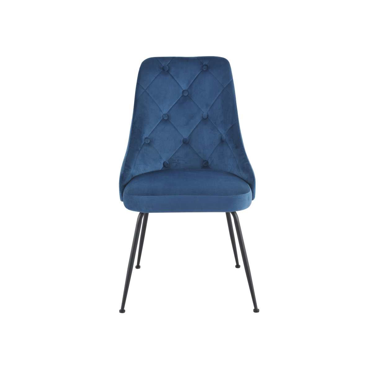 Plumeria Chairs Set Of 2 Blue With Black Legs 1321