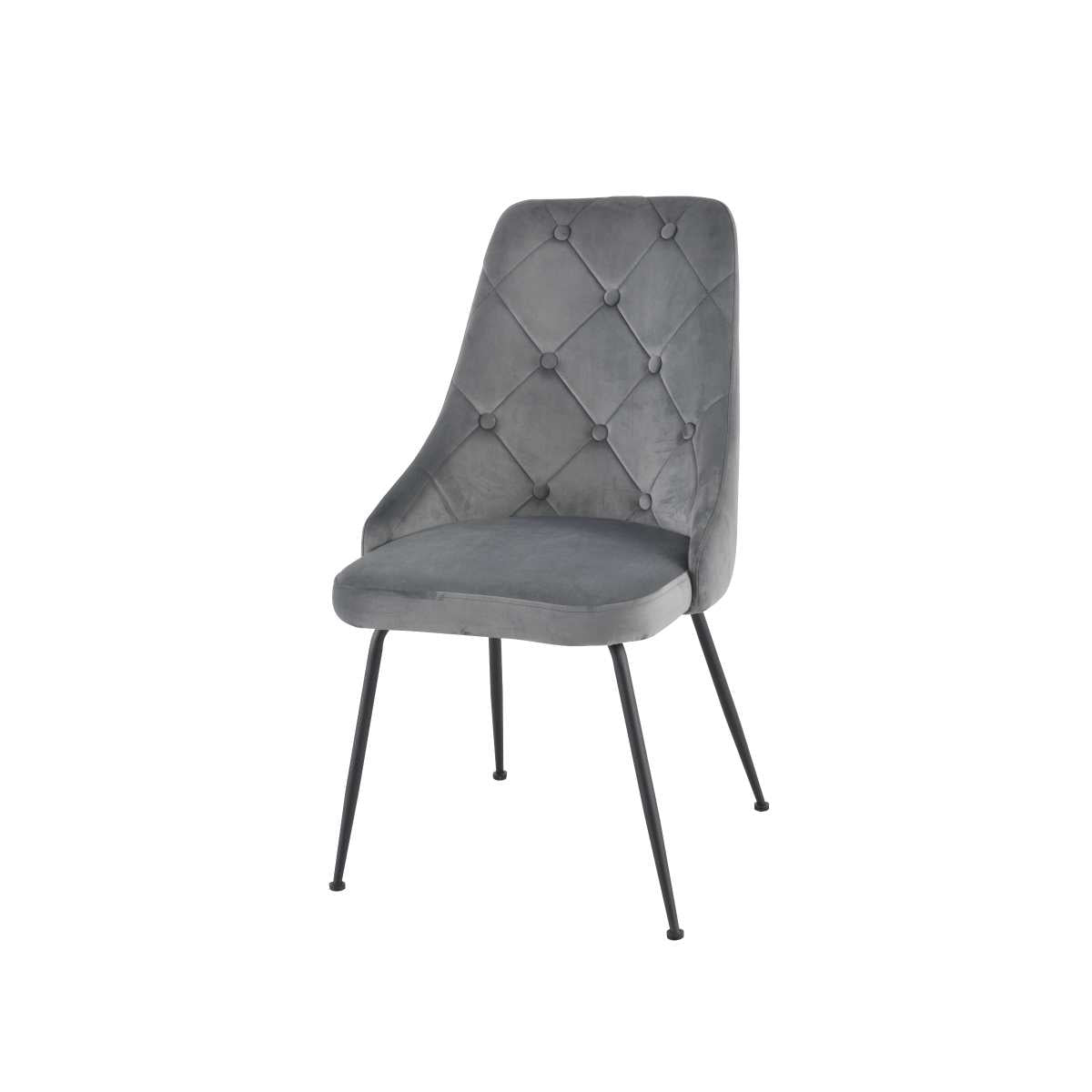 Plumeria Chairs Set Of 2 Grey With Black Legs 1321